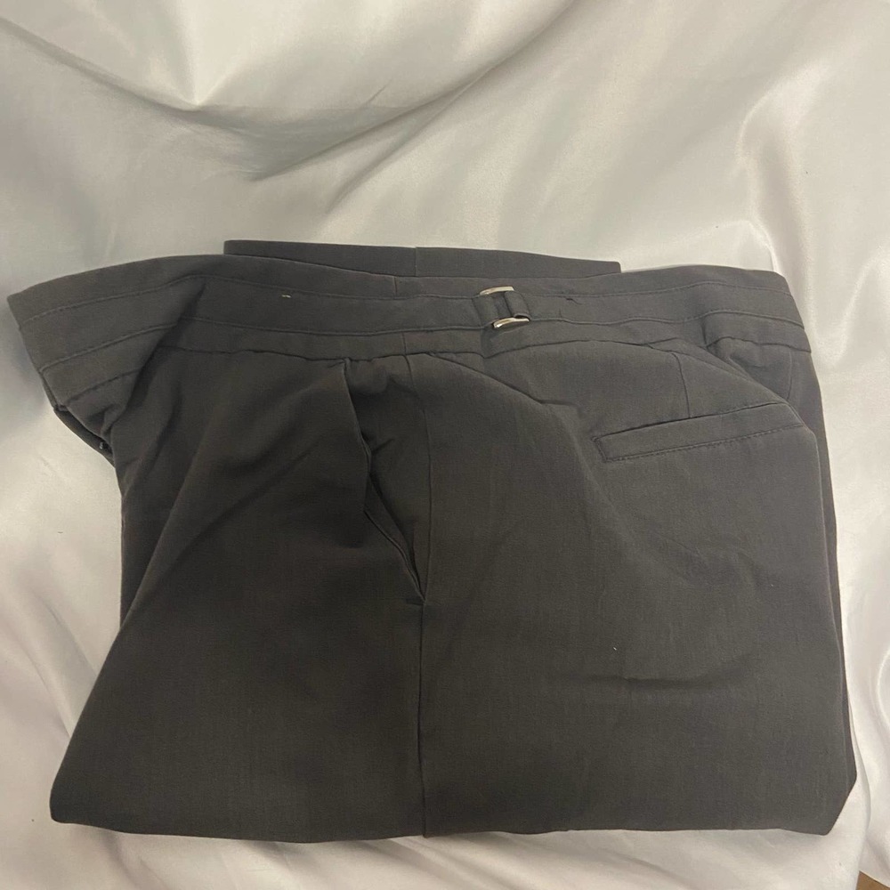 Sharagano Slacks Gray Dark Dress Side & Back Pockets Size 12